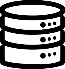 Database line icons set, outline vector symbol collection, linear sign, symbol, vector, art