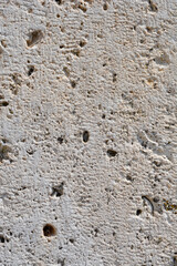 Detail of an exterior door frame made of cut stone