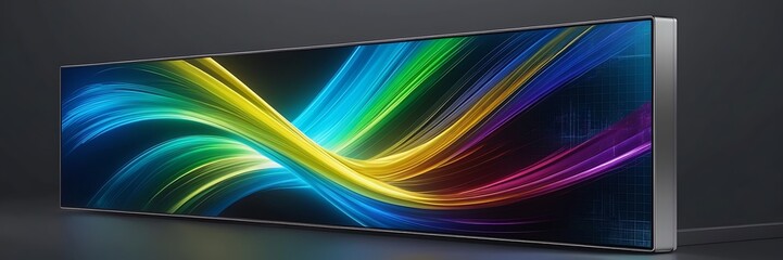 Abstract blue tech background with digital waves, cyber quantum computing and electronic global intelligence