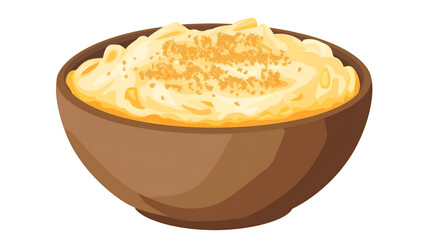 Bowl of Creamy Smooth Macaroni and Cheese with Breadcrumbs on Top