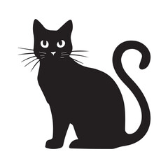 International Cat Day Typography. Cat silhouette.