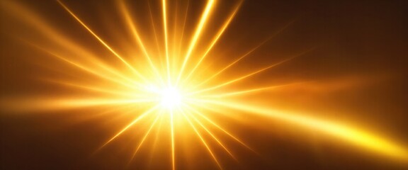 Obraz premium Orange light burst with the color of yellow, golden sparkling abstract beautiful rays of lights on dark background