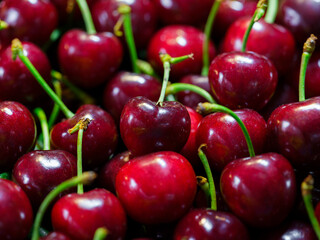 delicious and fresh red cherries