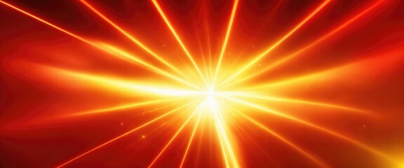Obraz premium Red light burst with the color of yellow, golden sparkling abstract beautiful rays of lights on dark background