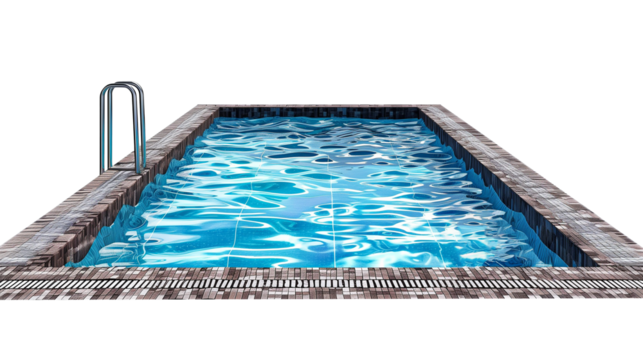 Swimming pool isolated on transparent or white background 