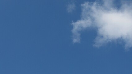 Blue sky background. sky and white clouds. warm weather.