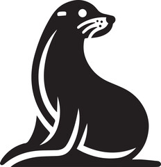 seal vector silhouette illustration logo