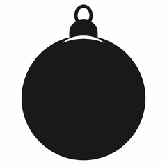Flat christmas ball  at sunset art vector illustration