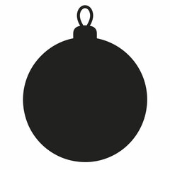 Flat christmas ball  at sunset art vector illustration