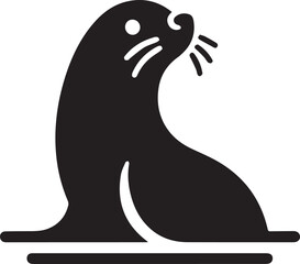 seal vector silhouette illustration