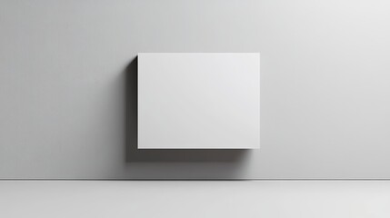 Fototapeta premium Minimalist composition of a blank, white coupon against a clean backdrop