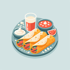 Mexican food vector illustration