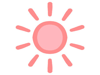 シンプルな太陽のイラスト素材