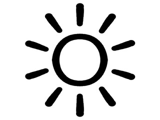 シンプルな太陽のイラスト素材