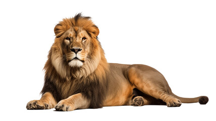Obraz premium Lion, isolated on transparent background. 