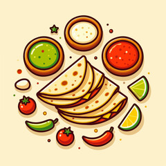 Mexican food vector illustration