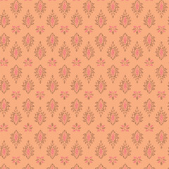Seamless leaf pattern on background.textile design Beautiful eth