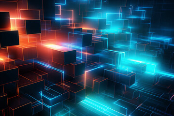 Fototapeta premium Transportcore Odyssey A Quest through Dynamic Lines and Posterized Delights with RTX Extravaganza RTX Realities Revamped A Journey into Dynamic Backgrounds and Bold Structural Designs