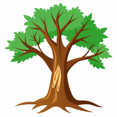 Fototapeta premium Tree trunk art vector illustration