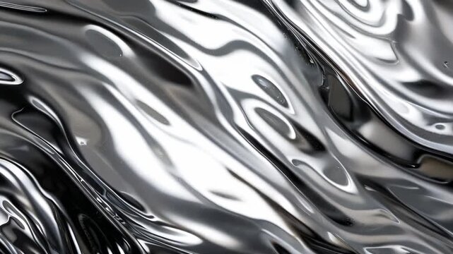 Abstract Silver Liquid Texture
