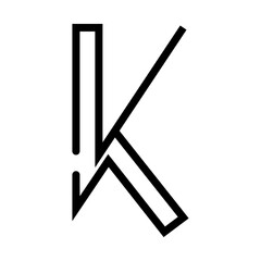 letter k icon illustration vector