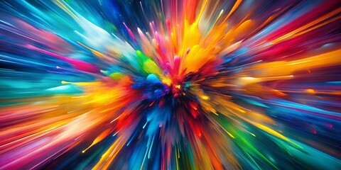 Obraz premium Vibrant abstract background featuring a mesmerizing blend of colorful, blurred, and grainy textures, evoking a sense of dynamic energy and creative expression.