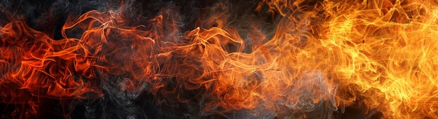 Fototapeta premium Abstract Fire and Smoke Swirls