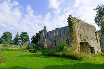 Inside Jervaulx Abbey, in Ripon, North Yorkshire.