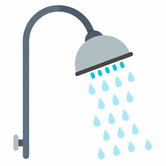 Fototapeta premium Water saving shower head art vector illustration
