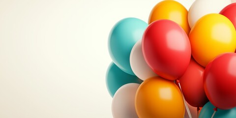 A cluster of vibrant balloons adds a cheerful touch to the occasion