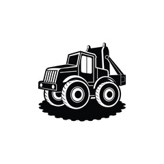Fototapeta premium Construction Vehicle Silhouette Vector