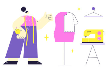 Fashion designer working in a studio