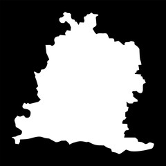 Saldus district map, administrative division of Latvia. Vector illustration.