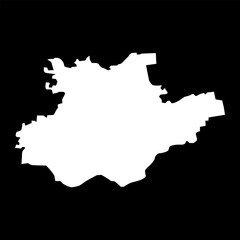 Bauska district map, administrative division of Latvia. Vector illustration.