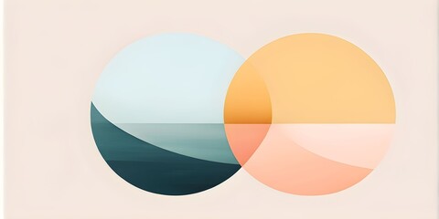 minimalist illustration showcasing symbols of peace and harmony