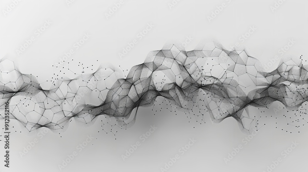 Fototapete wave curve and imaginative animation film of an abstract backdrop generated programmatically for tec