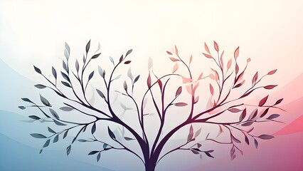 Fototapeta premium minimalist illustration showcasing symbols of peace and harmony