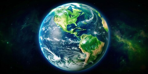 Lush green planet Earth from space, Earth, planet, green, environment, nature, space, atmosphere