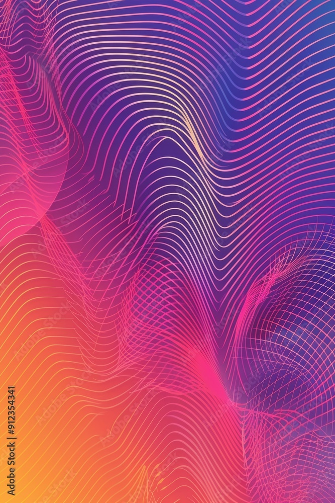 Aufkleber a vibrant and textured background with wavy lines, great for creative projects and designs