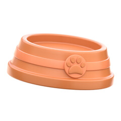 3d icon Pet Food Bowl, 3d illustration, 3d element, 3d rendering.