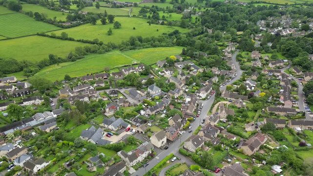 Aerial video over Uley United Kingdom