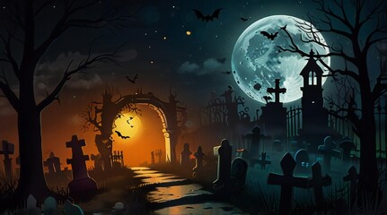 halloween night in the woods