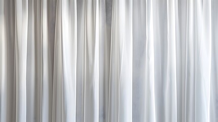 Obraz premium 3d render of white curtains on the window