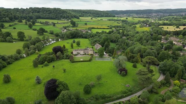 Aerial video over Uley United Kingdom