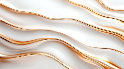 Elegant gold and white abstract waves
