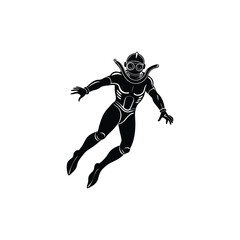 diving man silhouette