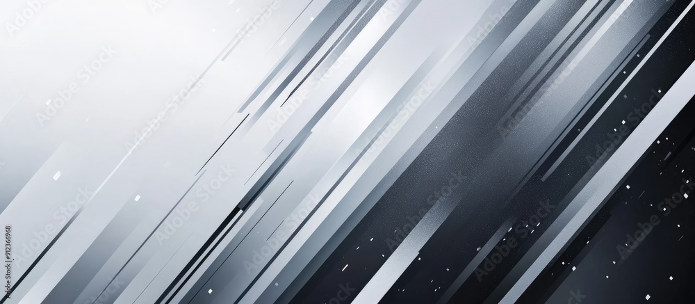 Poster abstract light pattern featuring a gradient of white and silver on a gray backdrop complemented by m