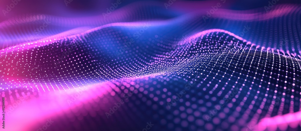 Poster abstract lines grid technology background with 3d rendering effects