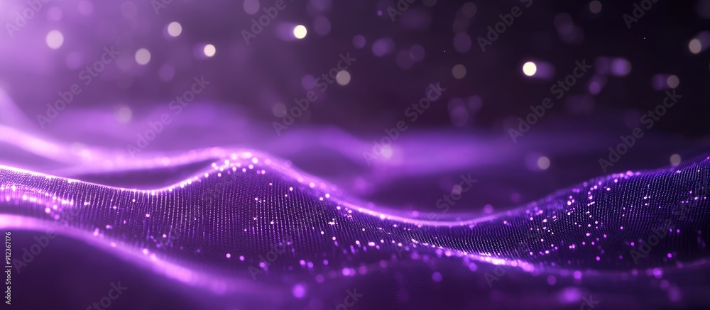 Poster abstract violet motion background with light gradient digital technology pattern data transfer backd