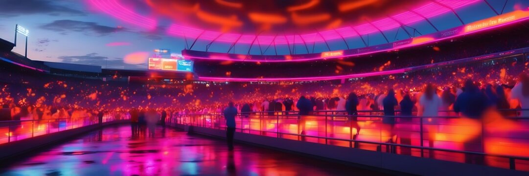 Red light glowing stedium